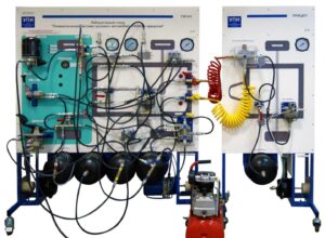 Лабораторный стенд «Пневматическая система грузового автомобиля КАМАЗ с прицепом»
