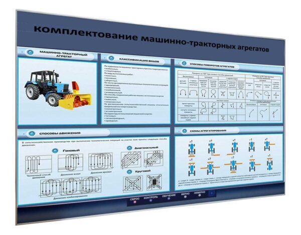 Электрифицированный светодинамический стенд «Комплектование машинно-тракторных агрегатов»