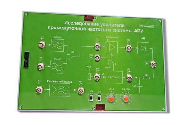 Сменная панель «Исследование усилителя промежуточной частоты и системы АРУ»