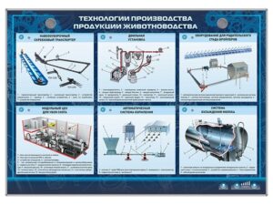 Стенд планшет светодинамический «Технологии производства продукции животноводства»